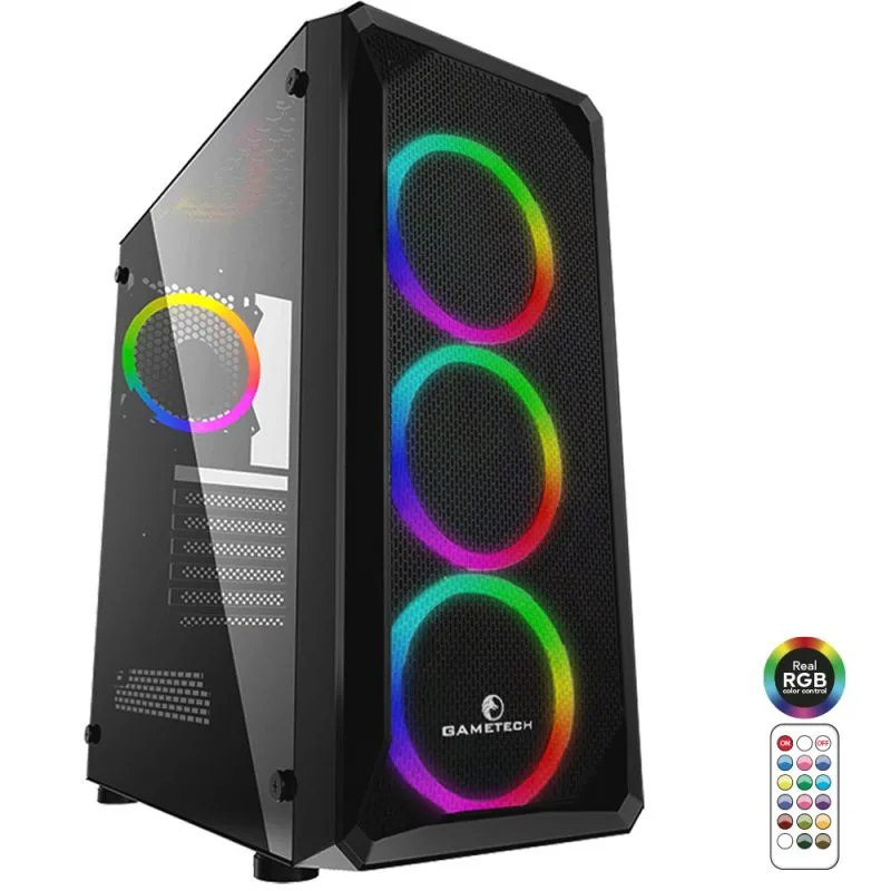 GAMETECH VELAR KUMANDALI RGB 4X120MM FAN GAMING OYUNCU KASASI