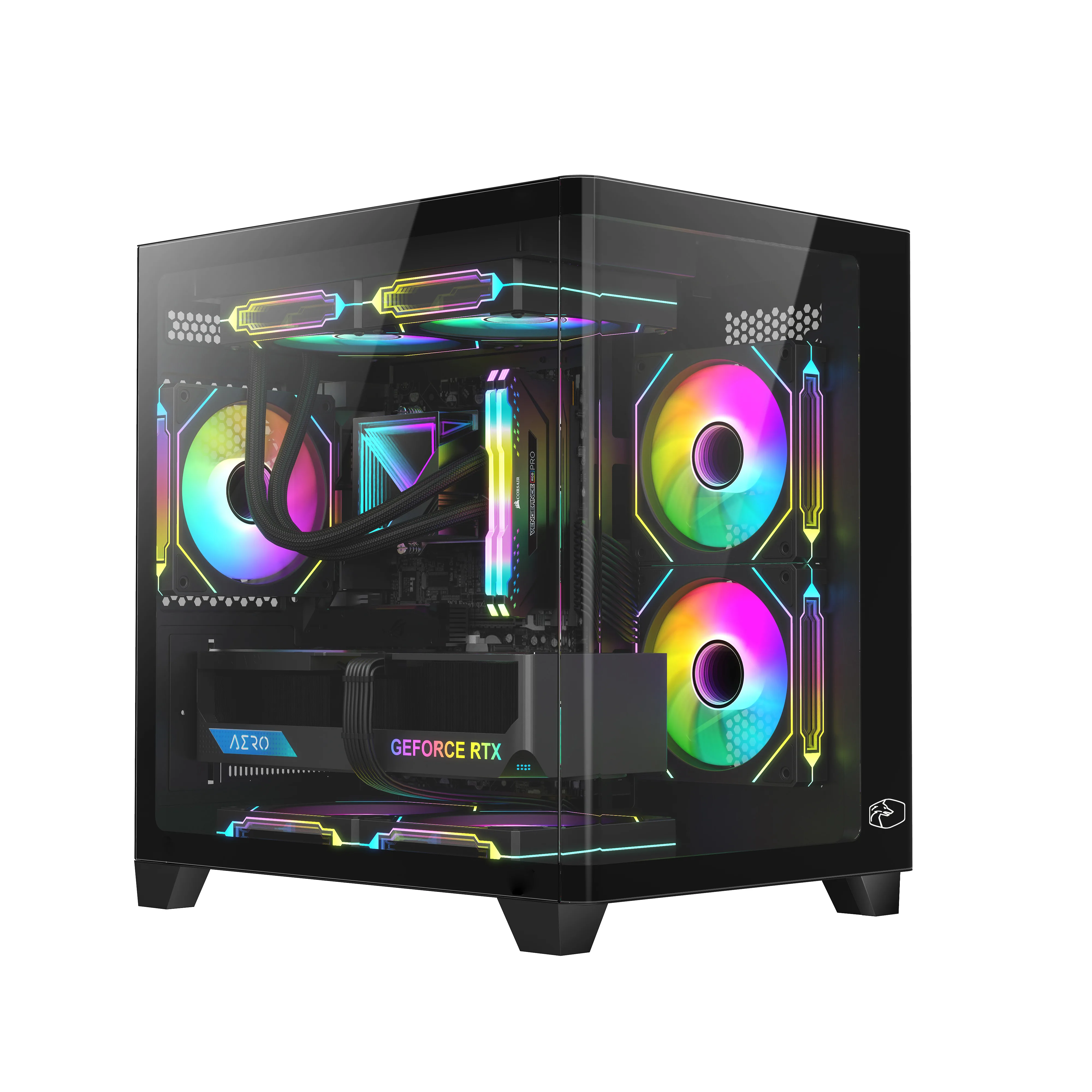 Gametech Small Prime Kumandalı Argb 5X120MM Fanlı Matx Bilgisayar Kasası Siyah
