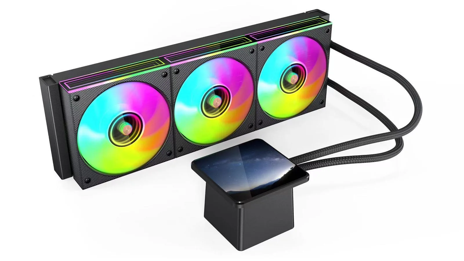 Gametech Vision 360MM Argb Fanlı 4 INC LCD Ekranlı Sıvı Soğutma Sistemi Siyah