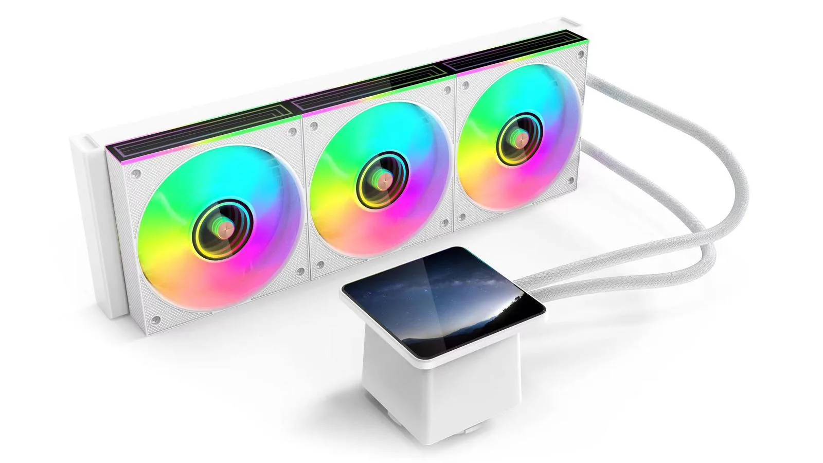 Gametech Vision 360MM Argb Fanlı 4 INC LCD Ekranlı Sıvı Soğutma Sistemi Beyaz
