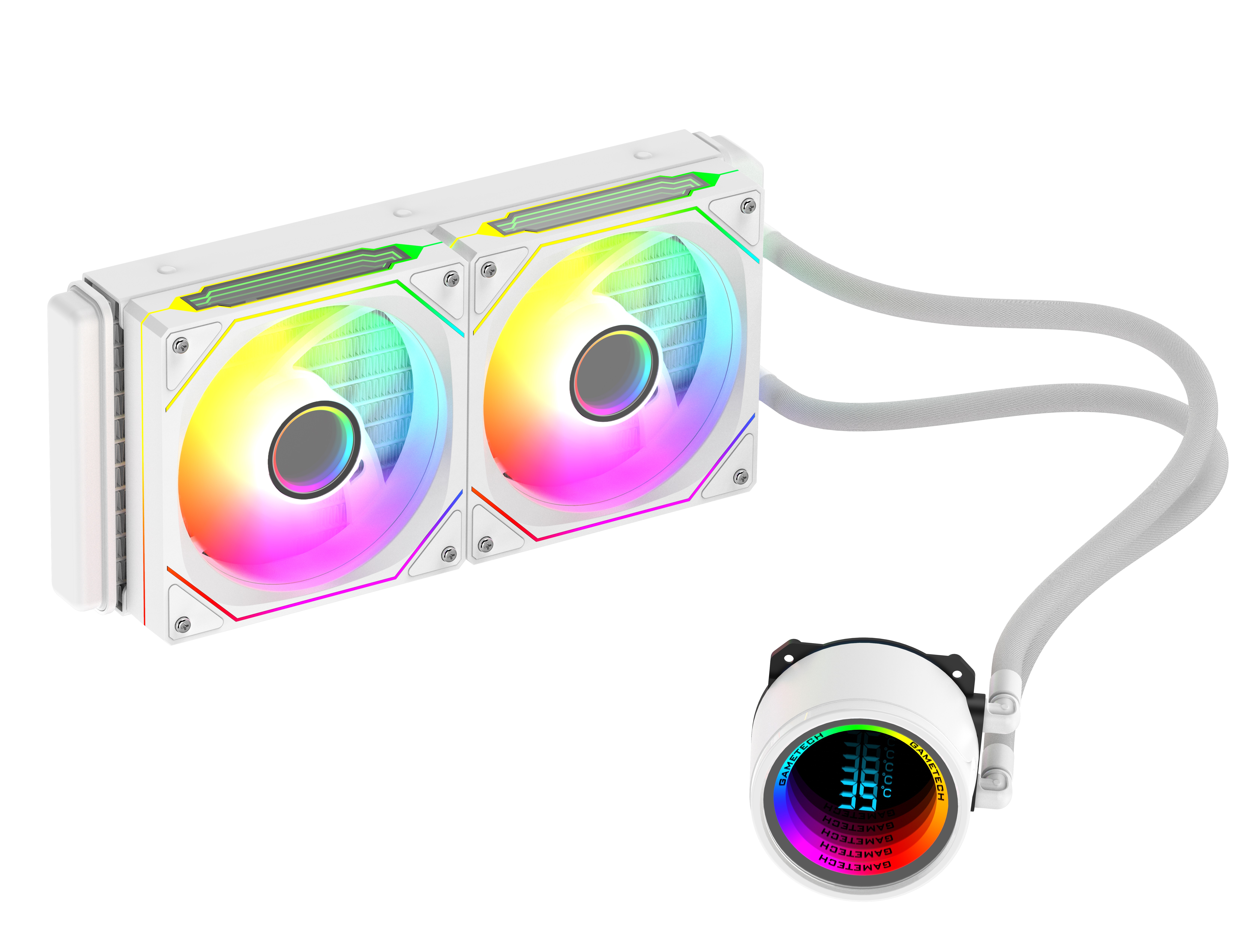 Gametech AHD240W Hydra 240mm Beyaz Dereceli Argb Sıvı Soğutma Sistemi