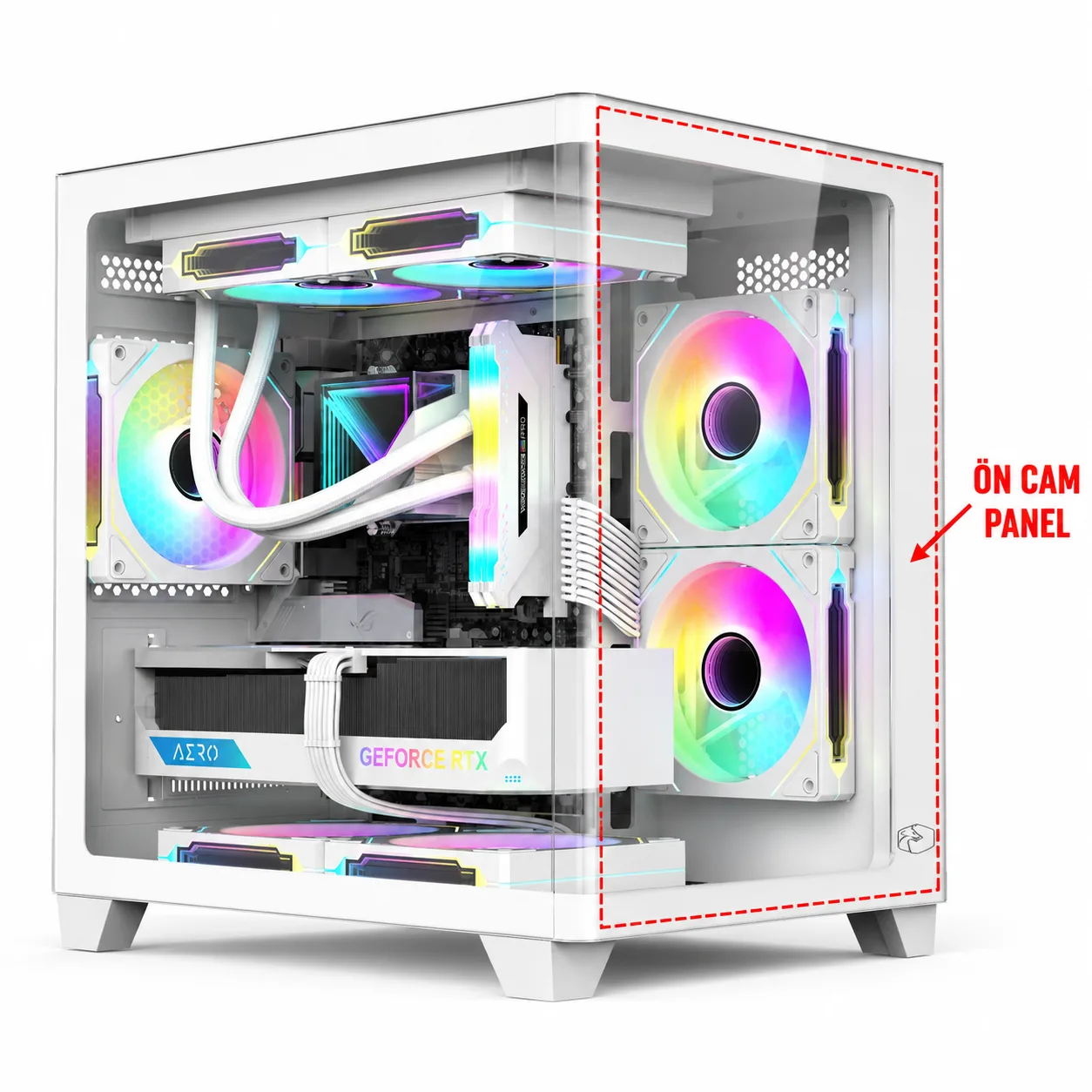 GAMETECH SMALL PRİME BEYAZ ÖN CAM