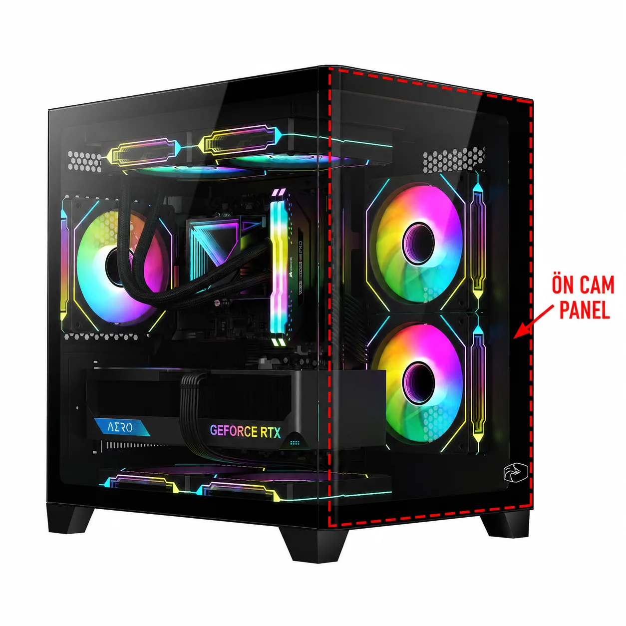 GAMETECH SMALL PRİME SİYAH ÖN CAM