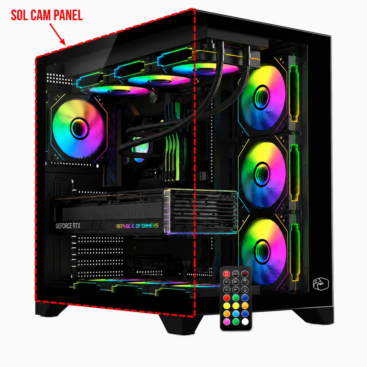 GAMETECH PRİME V2 SİYAH YAN CAM
